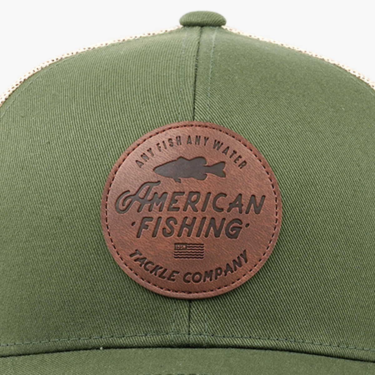 Mens AFTCO Lemonade Leather Trucker Hat