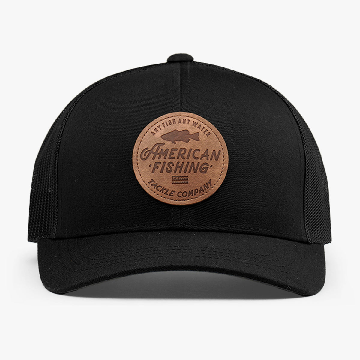 Mens AFTCO Lemonade Leather Trucker Hat
