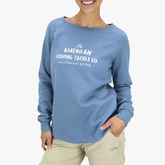 Womens AFTCO Women's Whiskey Crewneck Fleece