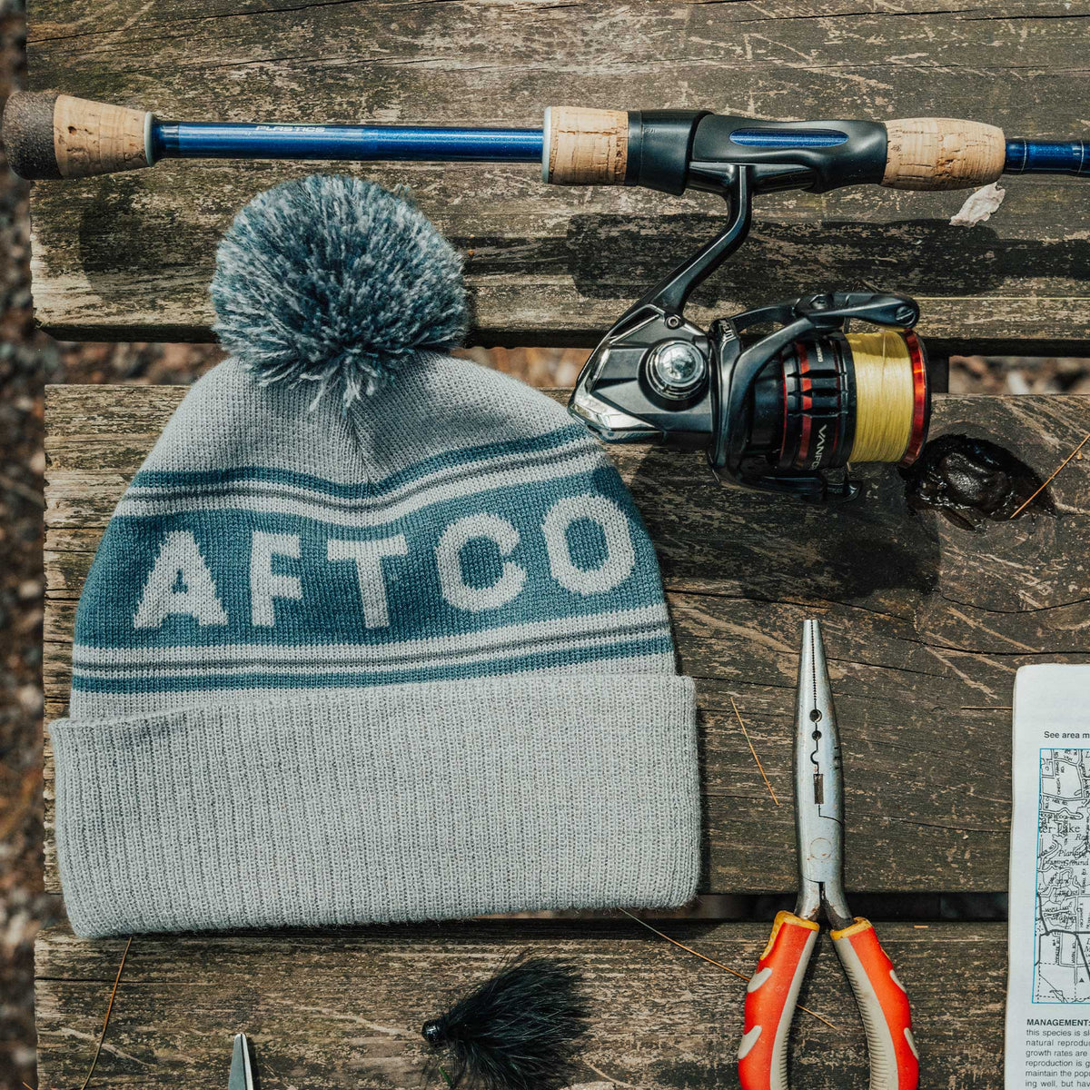 Womens AFTCO Women's OG Pom Beanie