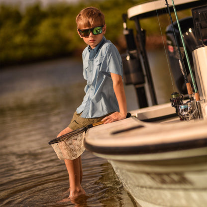 Kids|Mens AFTCO Youth Rangle Short Sleeve Woven Tech Tees