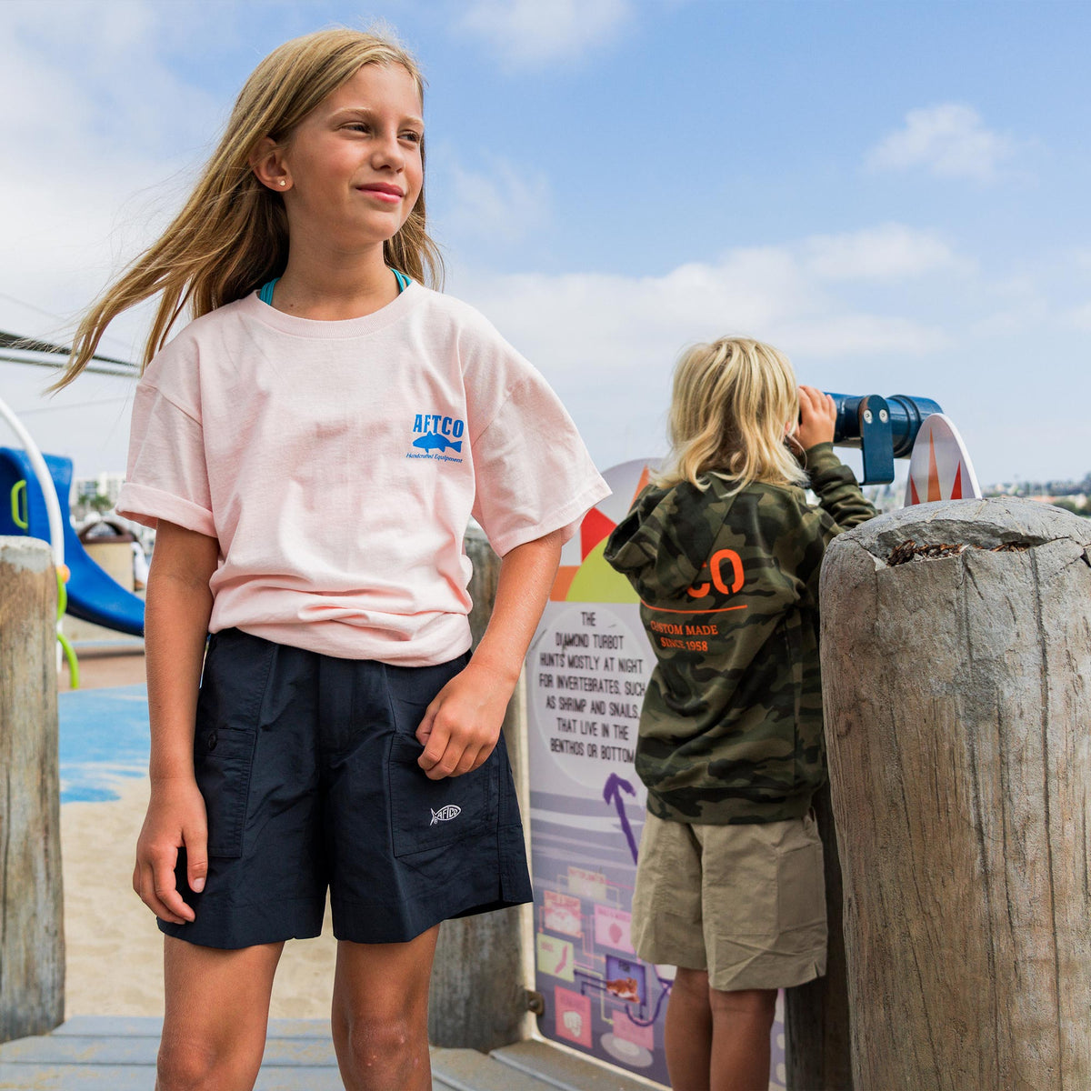 Kids|Mens AFTCO Spotted Kid's Fishing Shirts