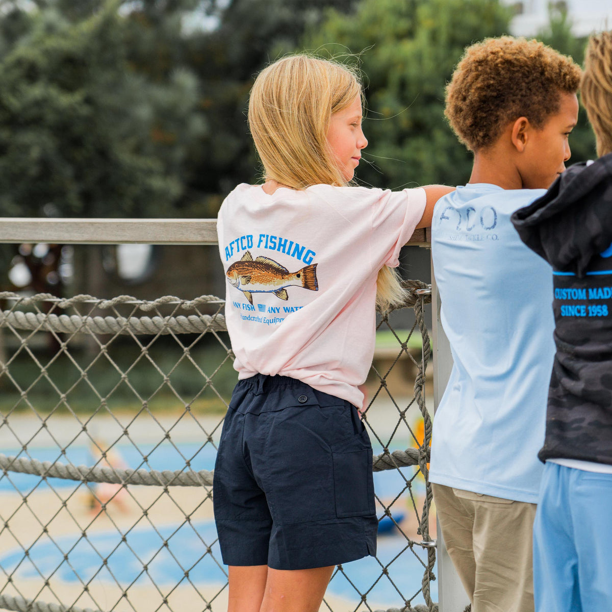 Kids|Mens AFTCO Spotted Kid's Fishing Shirts
