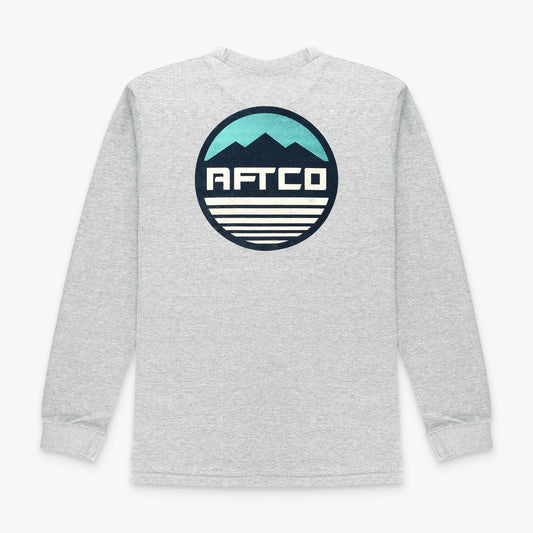 Kids|Mens AFTCO Youth Peaks LS Fishing T-Shirt For Kids