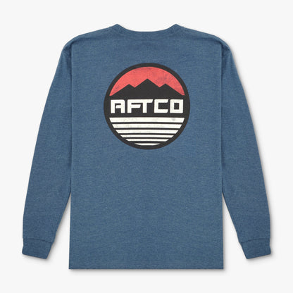 Kids|Mens AFTCO Youth Peaks LS Fishing T-Shirt For Kids