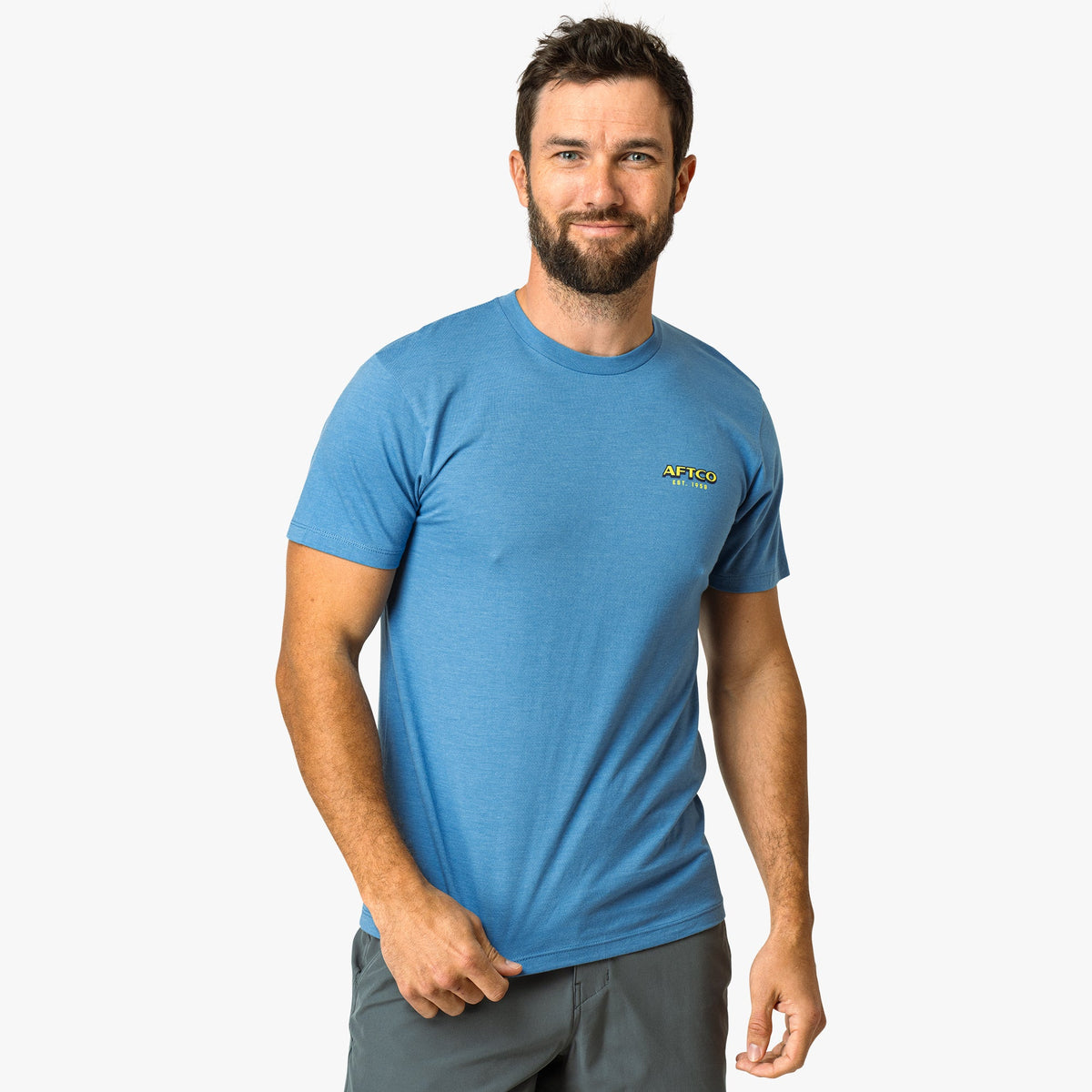 Mens AFTCO Greetings Short Sleeve Men's Fishing T-Shirt