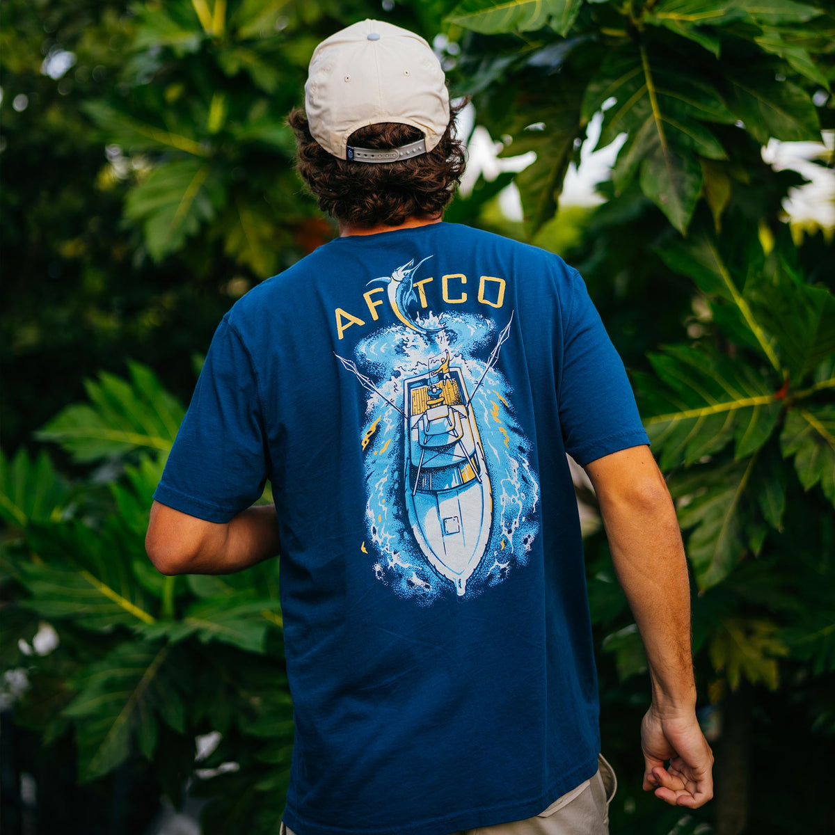 Mens AFTCO Top View SS Boating T-Shirt