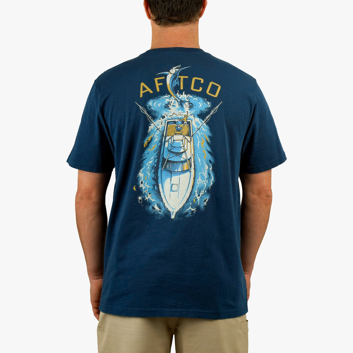 Mens AFTCO Top View SS Boating T-Shirt