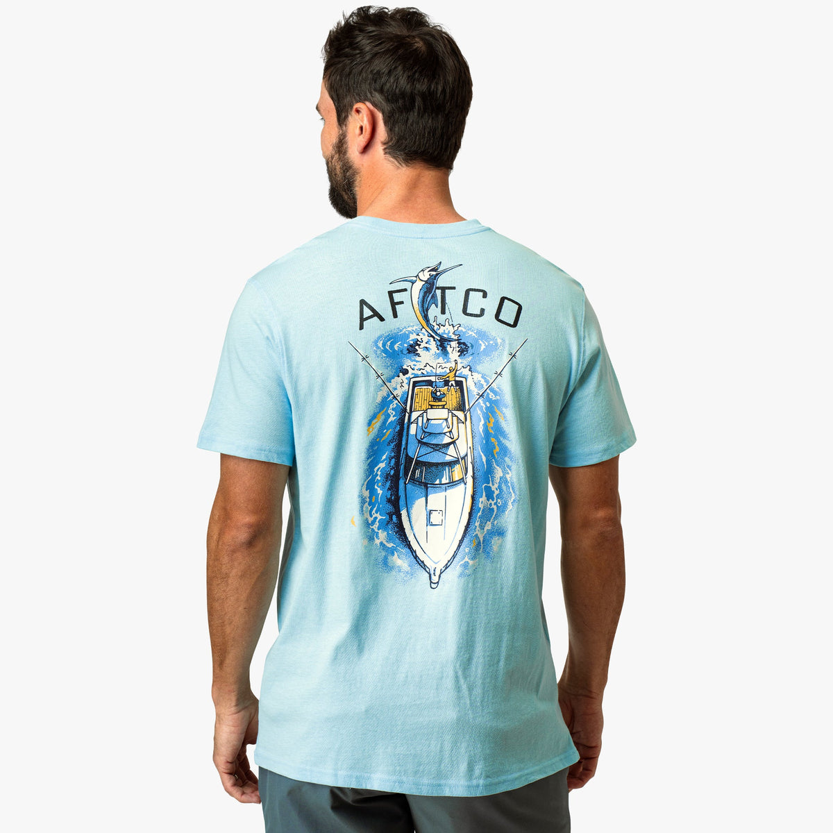 Mens AFTCO Top View SS Boating T-Shirt