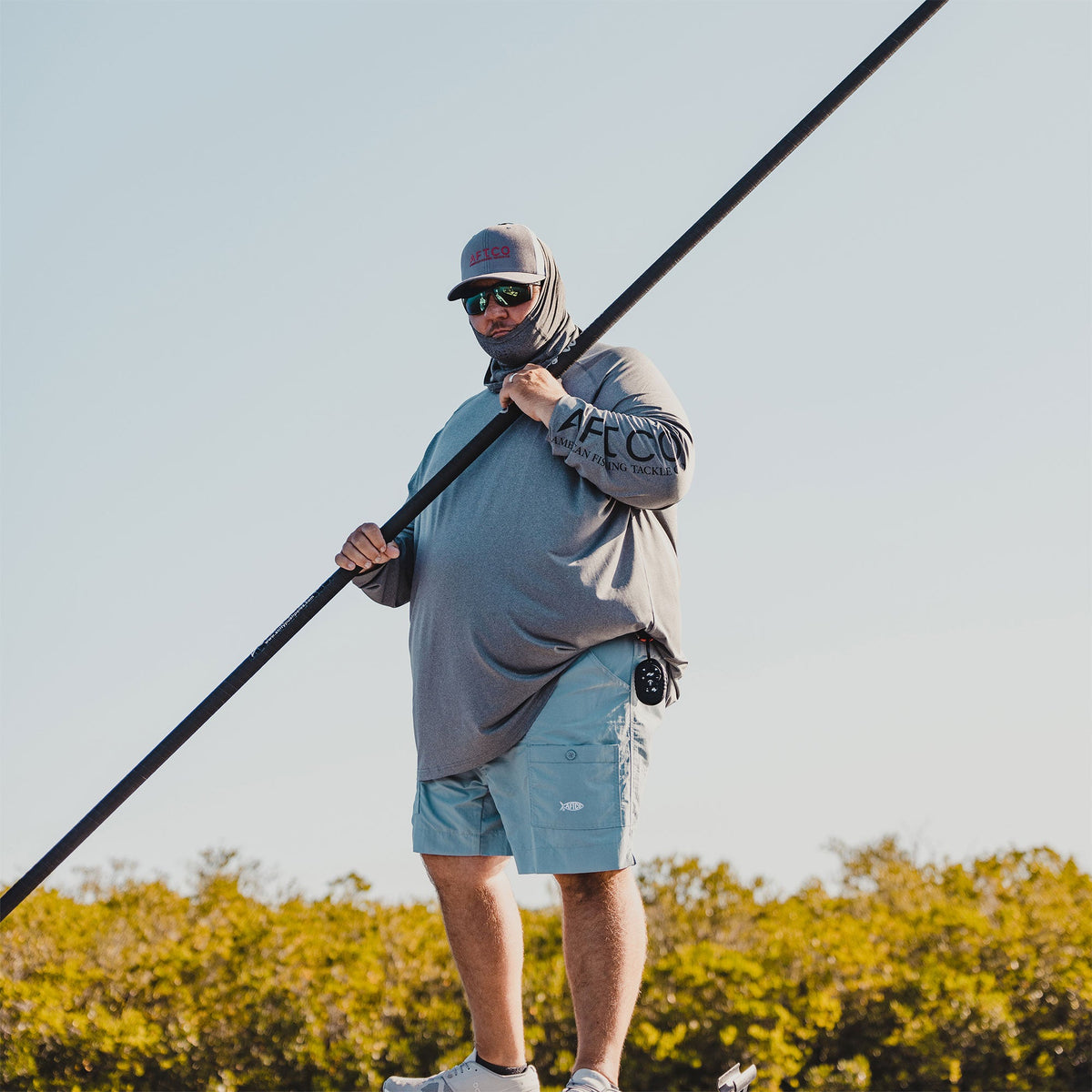 Mens AFTCO Big Guy Samurai LS Performance Shirt