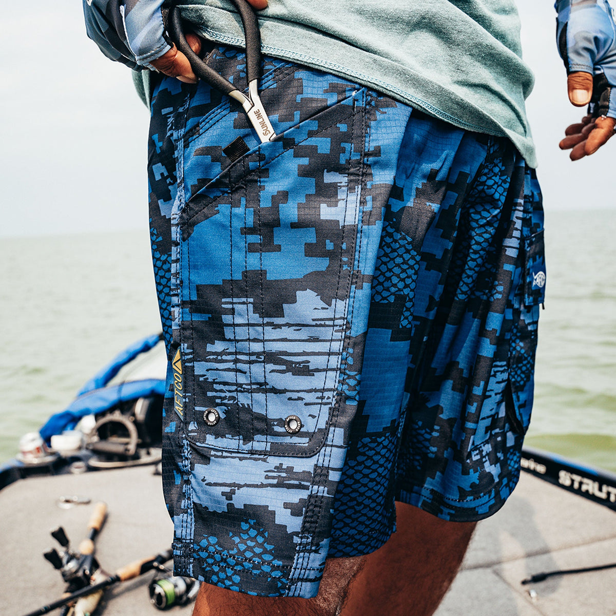 Mens AFTCO Tactical Camo Fishing Shorts - AFTCO
