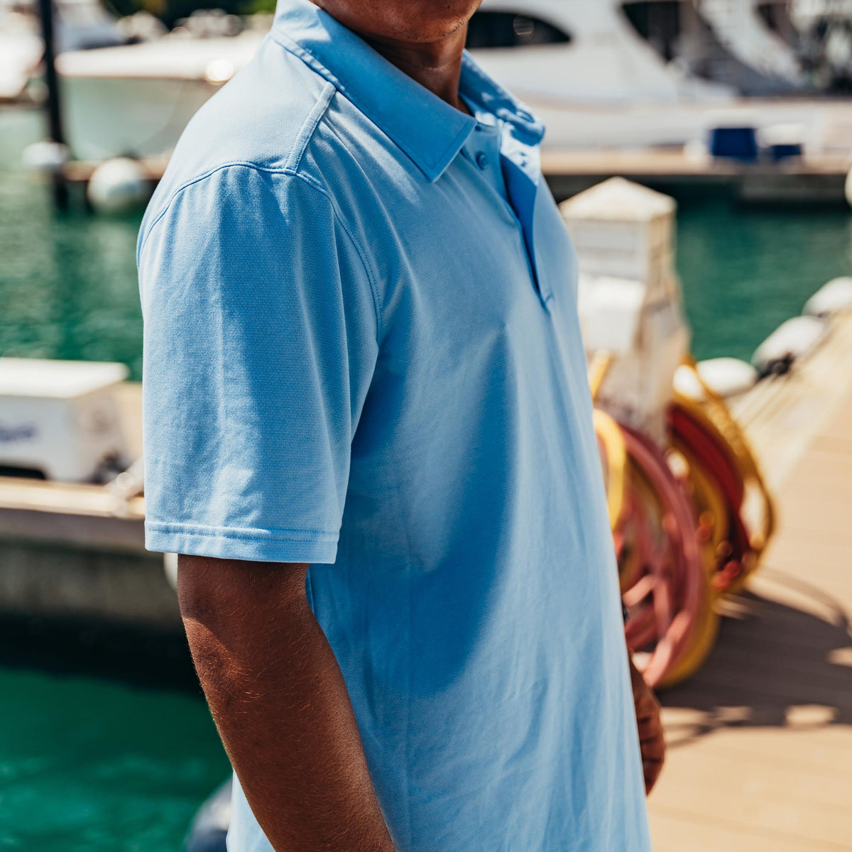 Mens AFTCO Air O Mesh Performance Polo