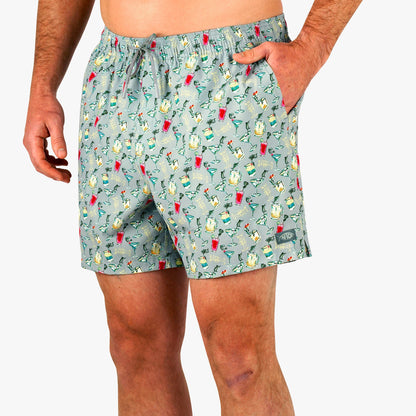 Mens AFTCO Strike Printed Swim Trunks