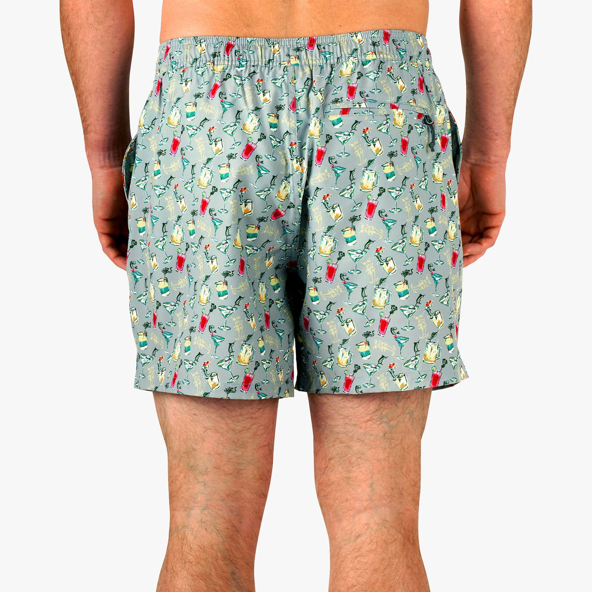 Mens AFTCO Strike Printed Swim Trunks