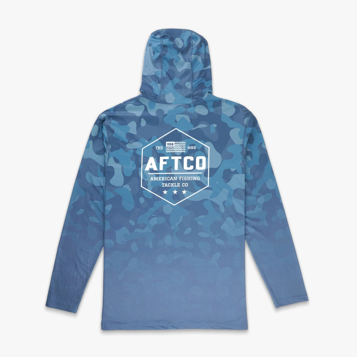 Mens AFTCO OG Camo UVX LS Hooded Fishing Shirt