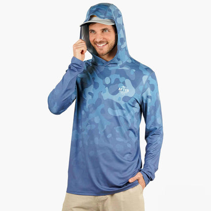Mens AFTCO OG Camo UVX LS Hooded Fishing Shirt
