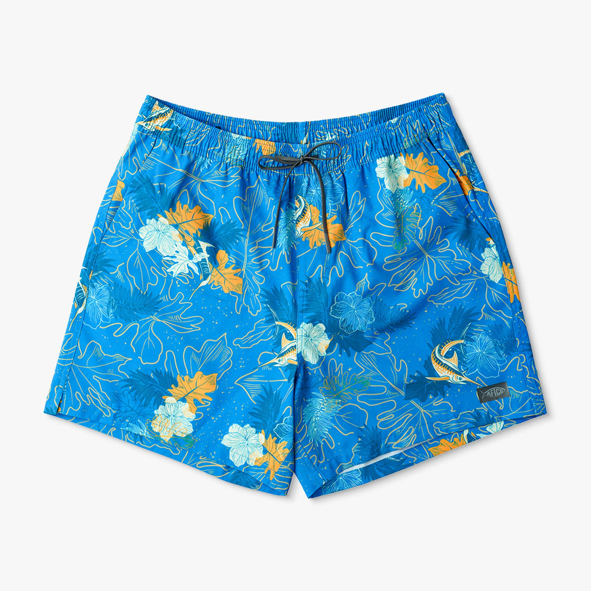 Mens AFTCO Strike Printed Swim Trunks