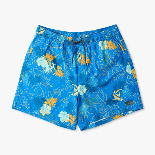 Mens AFTCO Strike Printed Swim Trunks