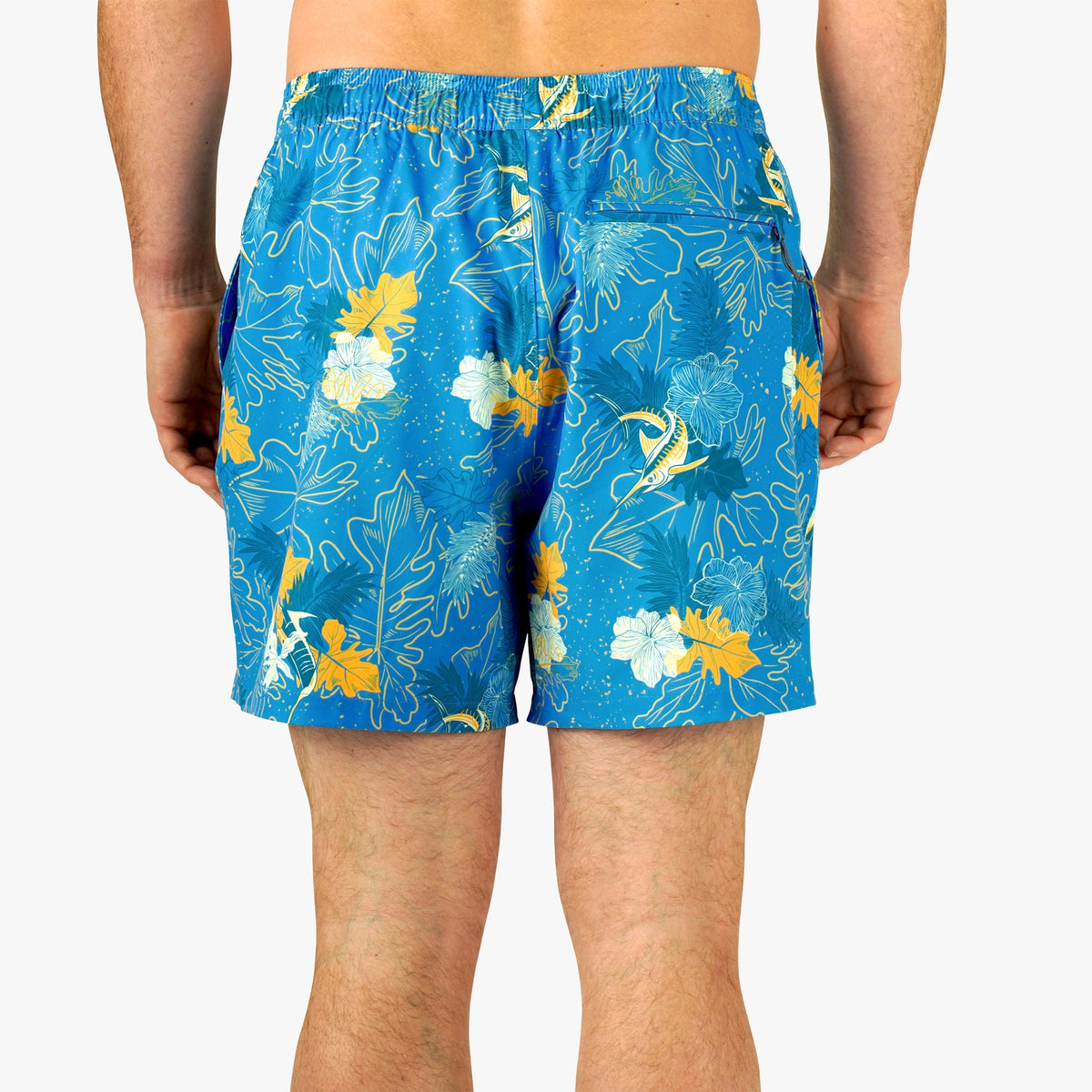 Mens AFTCO Strike Printed Swim Trunks