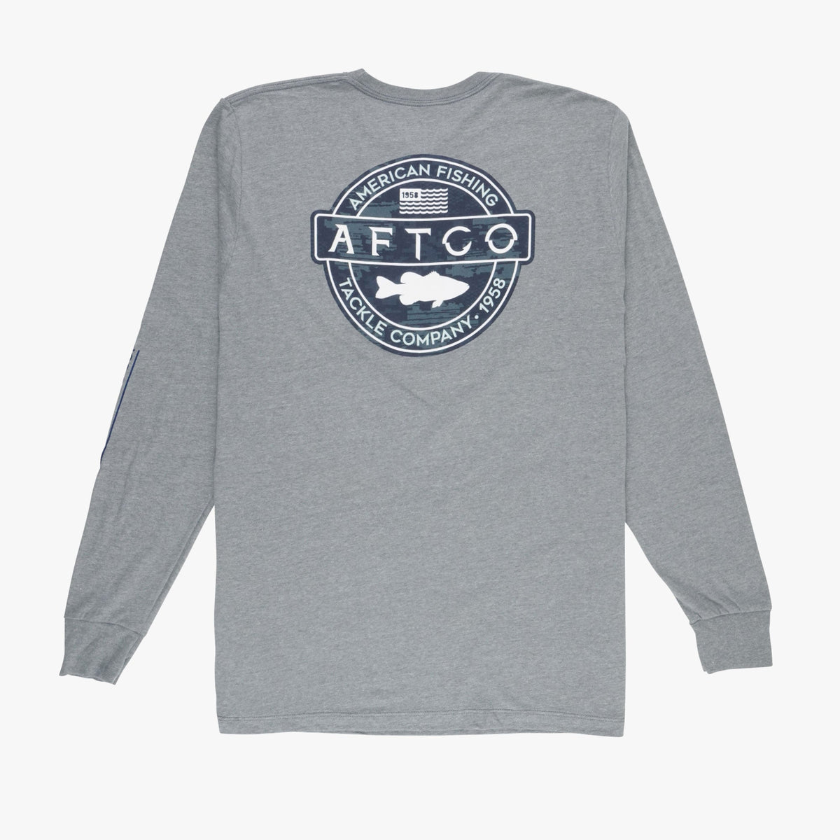 Mens AFTCO Bass Patch LS T-Shirt