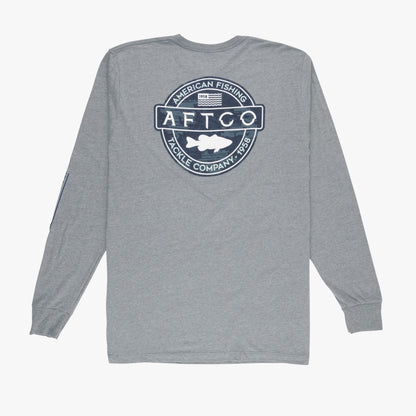 Mens AFTCO Bass Patch LS T-Shirt