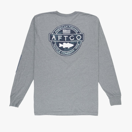 Mens AFTCO Bass Patch LS T-Shirt