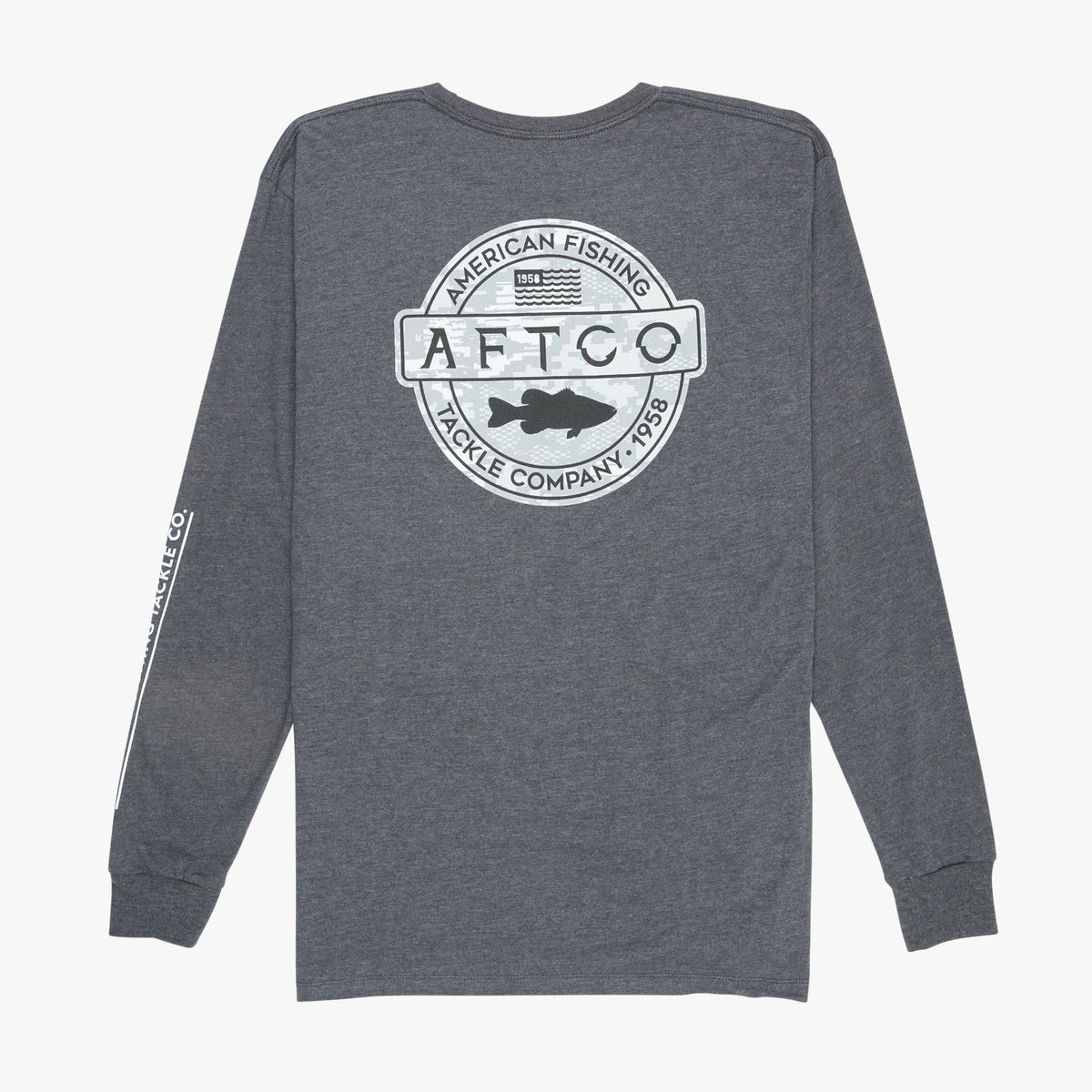 Mens AFTCO Bass Patch LS T-Shirt