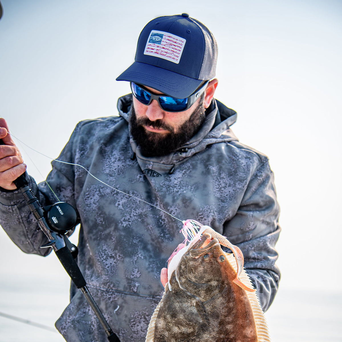 Mens AFTCO Wavy Low Profile Fishing Hat