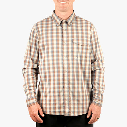 Mens AFTCO Portside LS Button Down Fishing Shirt