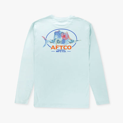 Mens AFTCO Summertime UVX LS Sun Protection Fishing Shirt