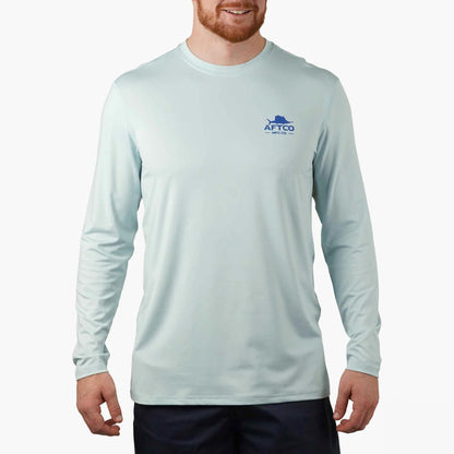 Mens AFTCO Summertime UVX LS Sun Protection Fishing Shirt