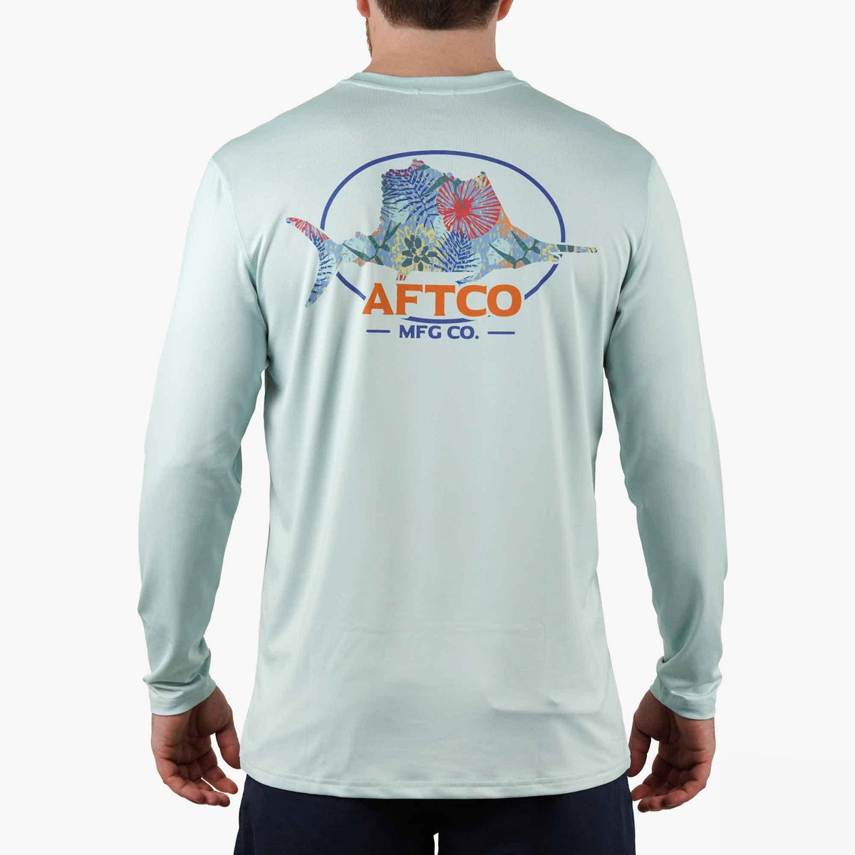 Mens AFTCO Summertime UVX LS Sun Protection Fishing Shirt