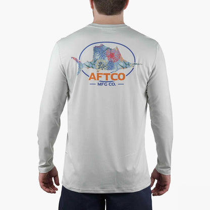 Mens AFTCO Summertime UVX LS Sun Protection Fishing Shirt