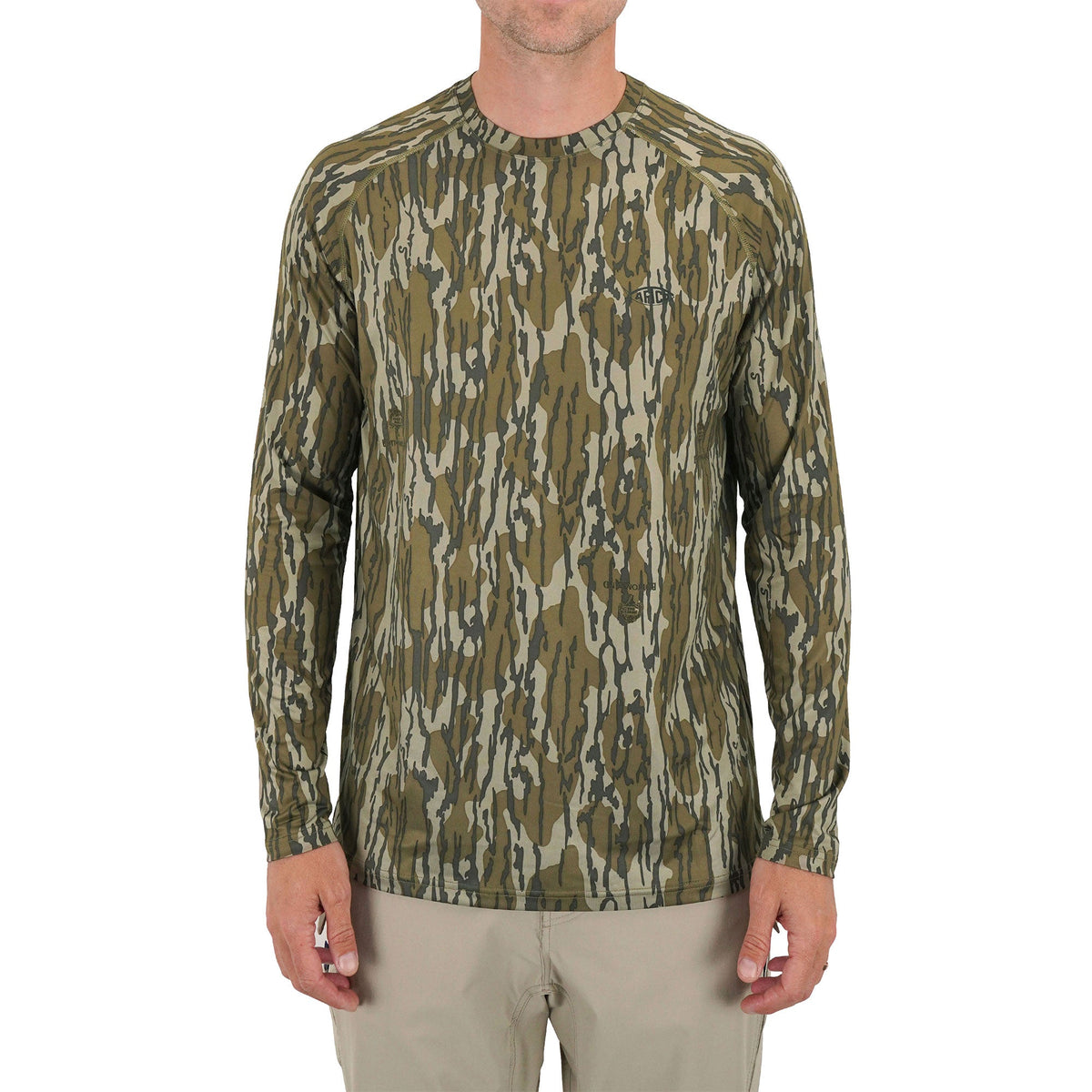 Mens AFTCO Mossy Oak® Camo LS Performance Shirt