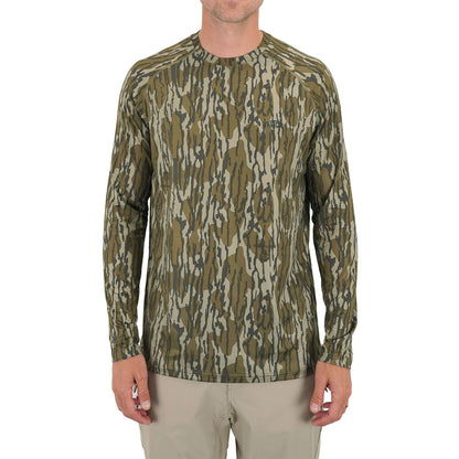Mens AFTCO Mossy Oak® Camo LS Performance Shirt