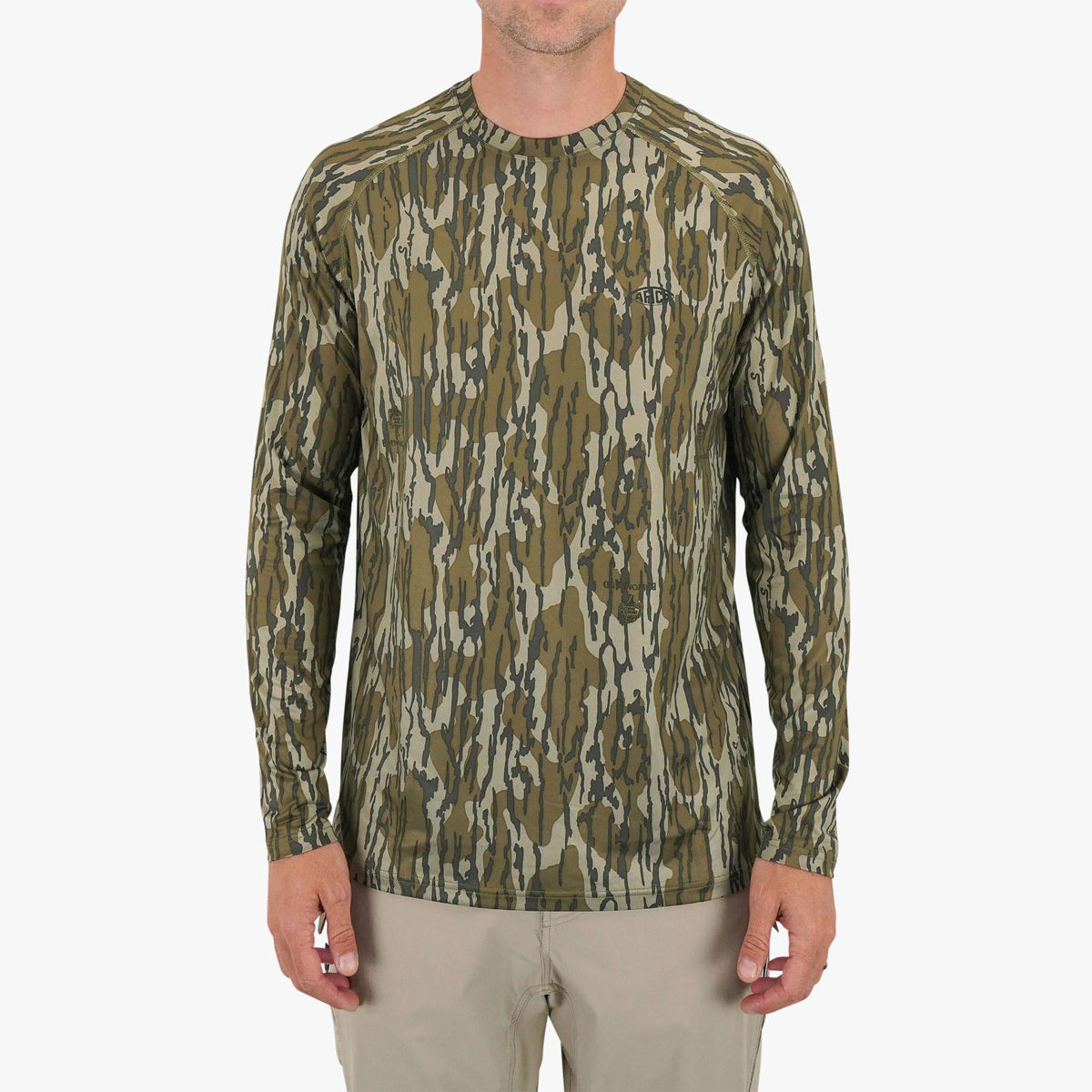 Mens AFTCO Mossy Oak® Camo LS Performance Shirt