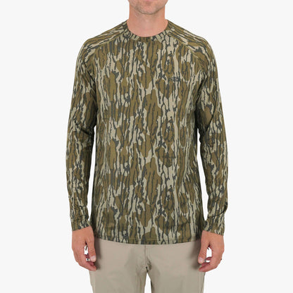 Mens AFTCO Mossy Oak® Camo LS Performance Shirt