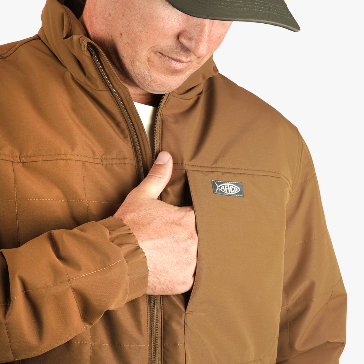 Mens AFTCO Crosswind Insulated Fishing Puffer Jacket