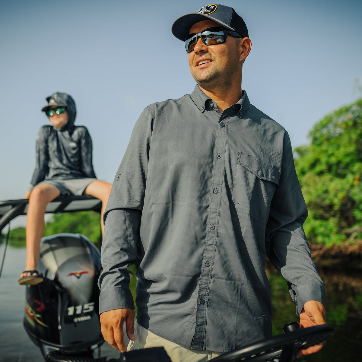 Mens AFTCO Palomar LS Vented Fishing Shirts