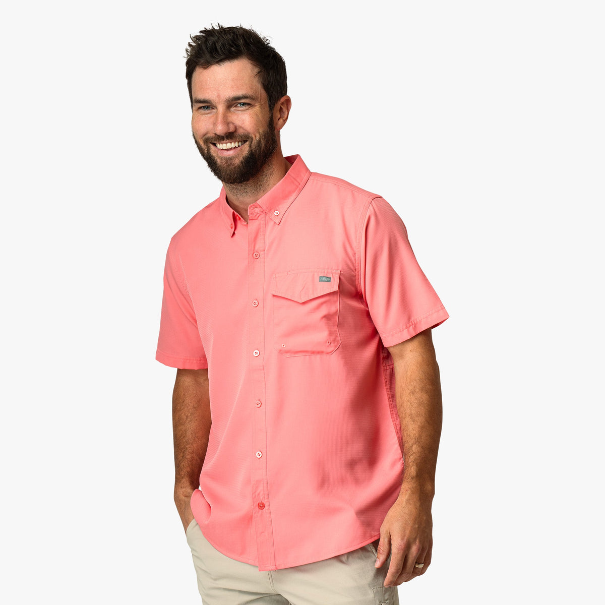 Mens AFTCO Palomar SS Vented Fishing Shirt