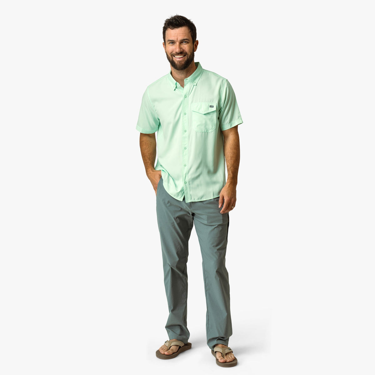 Mens AFTCO Palomar SS Vented Fishing Shirt