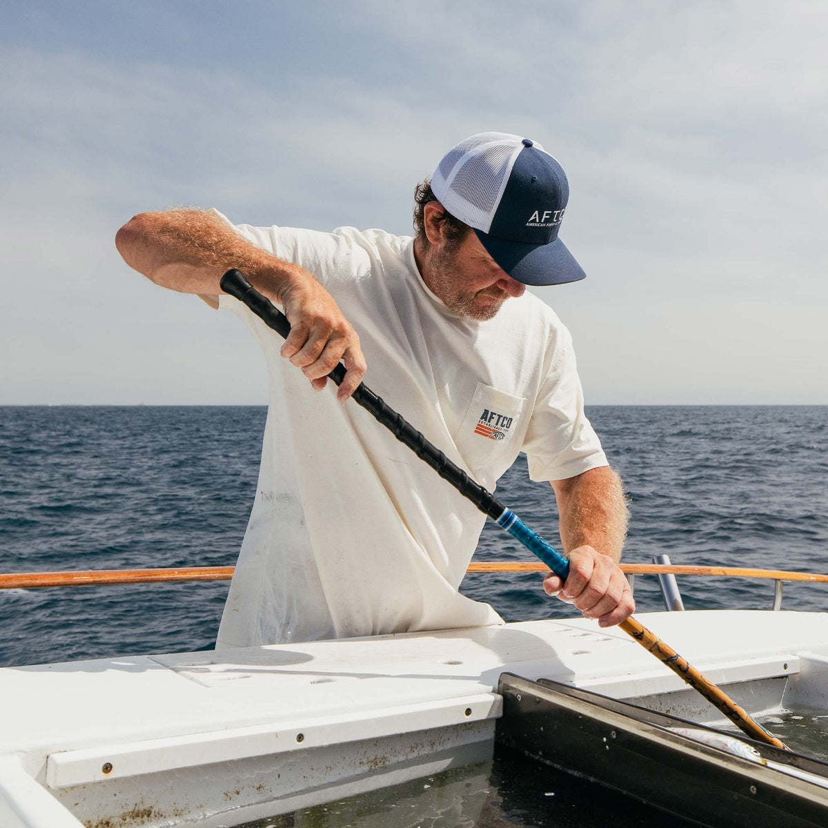 Mens AFTCO Strype SS Fishing T-Shirt