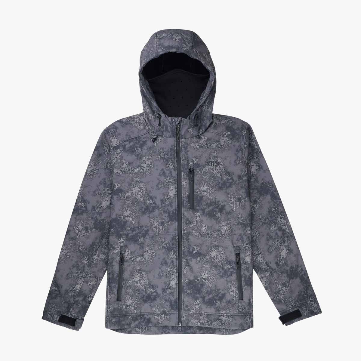 Mens AFTCO Reaper Tactical Zip Up Camo Softshell Jacket