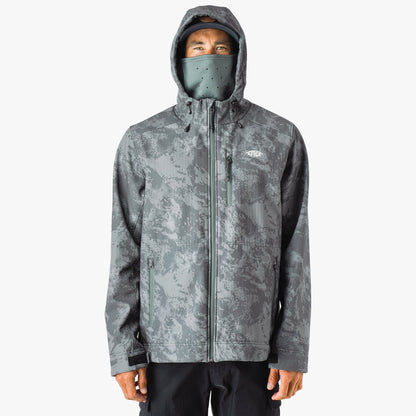 Mens AFTCO Reaper Tactical Zip Up Camo Softshell Jacket