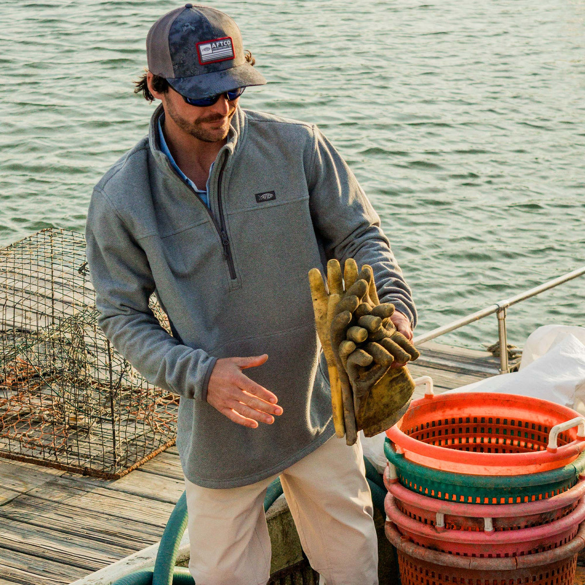 Mens AFTCO Sentinel ¼ Zip Pullover