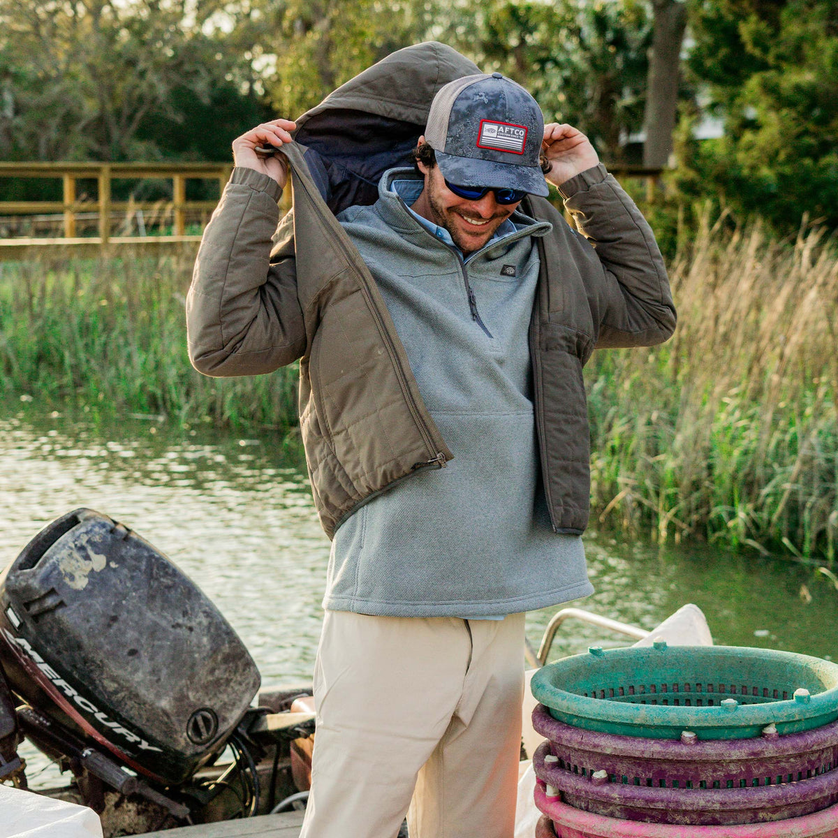 Mens AFTCO Sentinel ¼ Zip Pullover