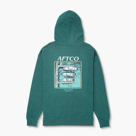 Mens AFTCO Docked Mens Pullover Sweatshirt Hoodie