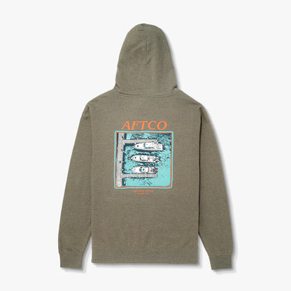Mens AFTCO Docked Mens Pullover Sweatshirt Hoodie
