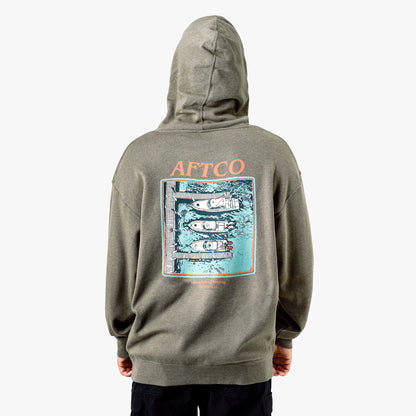 Mens AFTCO Docked Mens Pullover Sweatshirt Hoodie