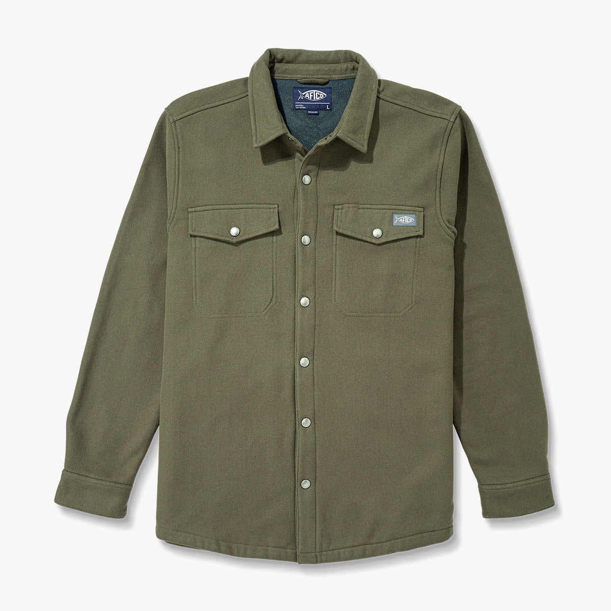 Mens AFTCO Stout Button Up Flannel Shacket